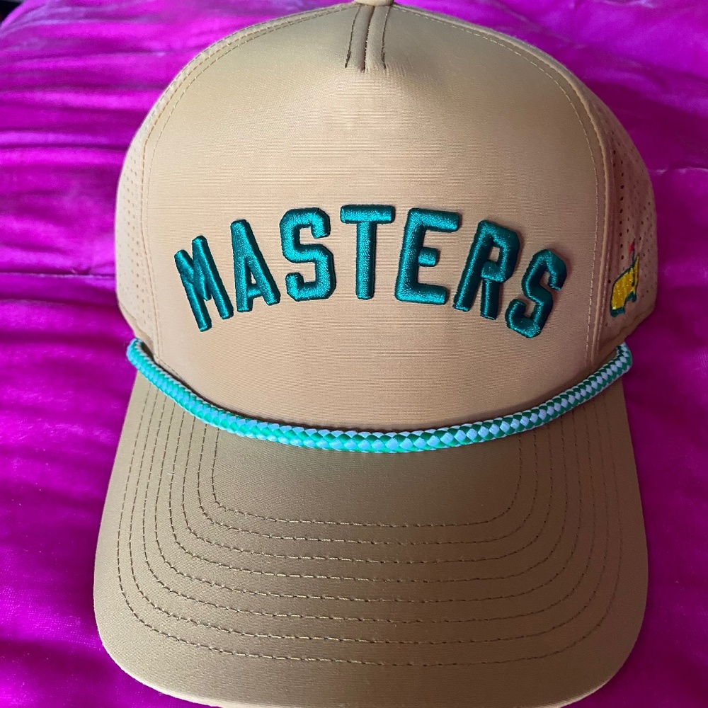NWT Masters MASTERS rope hat in tobacco with mesh backing